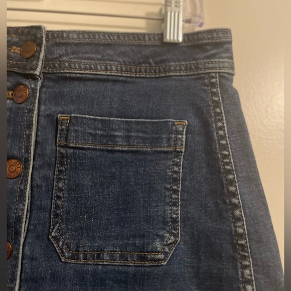 Madewell Stretch Denim A Line Mini Skirt Patch Pocket Edition Salisbury Wash 4 - Picture 6 of 11